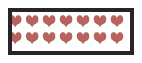 ID Sheet Tape, Patterned - Red Hearts on White