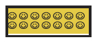 ID Sheet Tape, Patterned - Yellow/Black, Smiley Face