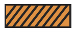 ID Sheet Tape, Diagonal Striped - Orange/Black