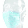 Precept® FluidGard® 120 Horizontal Tie Surgical Mask - Surgical Mask, Blue w/ Pattern, 50/Box, 600/Case